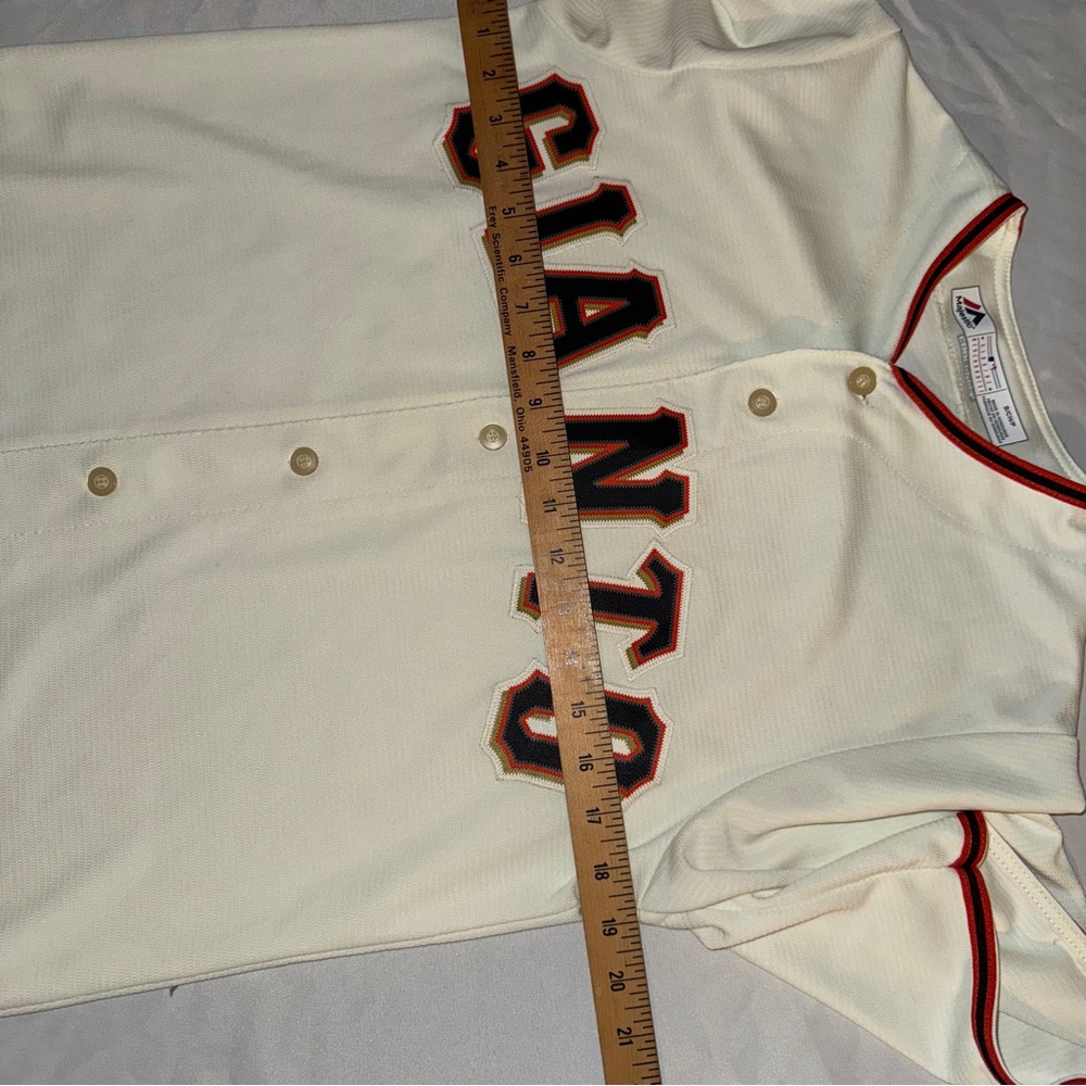San Francisco Giants Majestic Official Cool Base Jersey Tan Size S - Picture 5 of 6